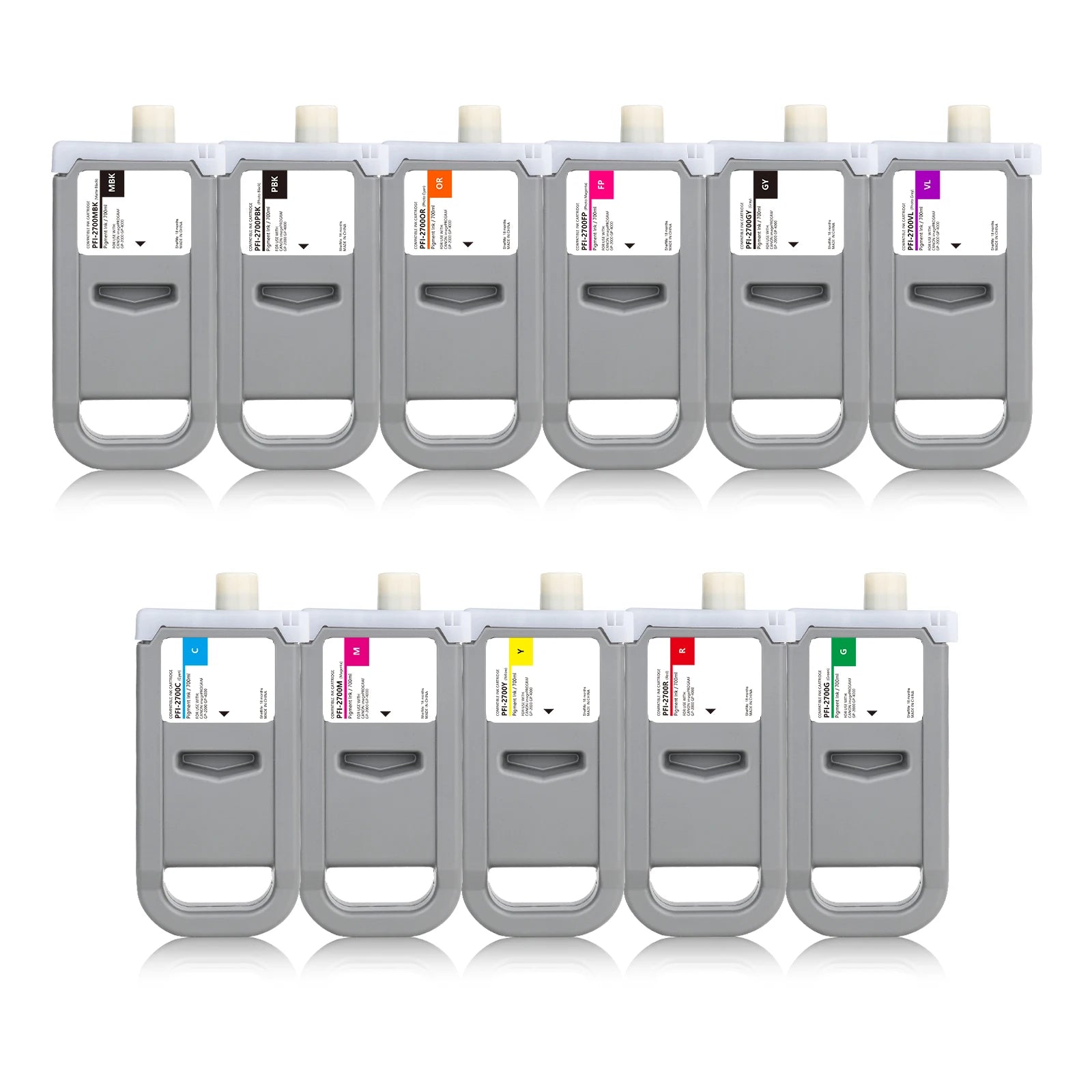 Compatible PF1-2700 PFI2700 Ink Cartridge With Ink and Chip for CANON ImagePROGRAF GP-2000 GP-4000 Printer