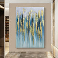 Tableau Decor Mural Paintings Abstract Painting With Gold Foil 100% Hand Handmade Wall Art Handpainted Oil Paintings on Canvas