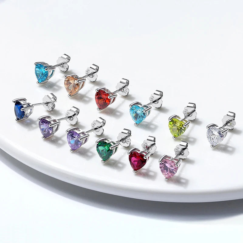 RINNTIN APE32 2021 Designer Jewelry 925 Sterling Silver Birthstones Earring Pendiente  Earring for Women Brinco Korean Earing