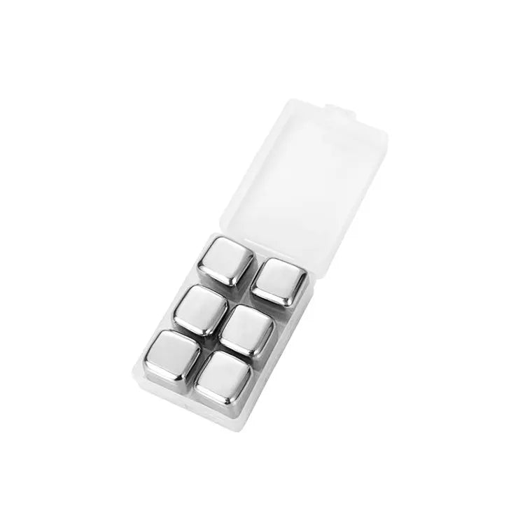 Sinowin Customized Eco-Friendly Stainless Steel Whiskey Ice Cube Chilling Stones with Cooling Dilution for Bar Accessories