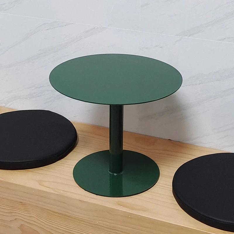 Wabi-sabi Style Metal Round Coffee Table Living Room Step Small Low Table Wrought Iron Green Sofa Side Corner Table
