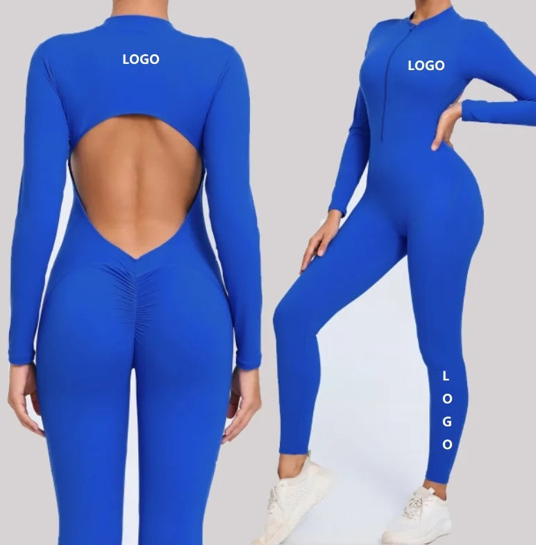 New Design One Piece Jumpsuit Hip Lifting Exercise Yoga Jumpsuits Custom logo Yoga Bodysuit