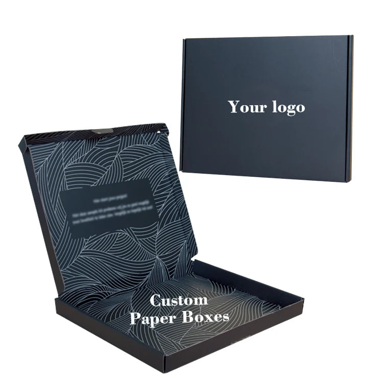 Wholesale Factory Custom Corrugated Paper Boxes Embossed Matt Lamination Gift Box Packaging for Clothes Socks for Fur Folder