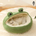 Creative Cute Plush Cotton Dog Cat House Pet Bed Winter Warmth Solid Pattern Breathable Soft Mat Easy Cleaning for Small Animals