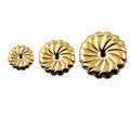 Beadsnice Premium 14K Gold Bezel Setting Stud Earrings for Wedding Engagement Gift