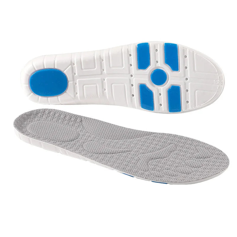 New Arrival! Wholesale/custom Soft PU High Elastic Gel Sport Insole for Men and Women Sweat-absorbent BK Fabric Pads MOQ 1 PAIR