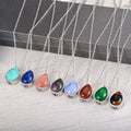 Vintage Natural Stone Pendant Necklace Tiny Memorial Urn Ashes Pendant Necklace Openable Perfume Bottle Necklace for Women Men
