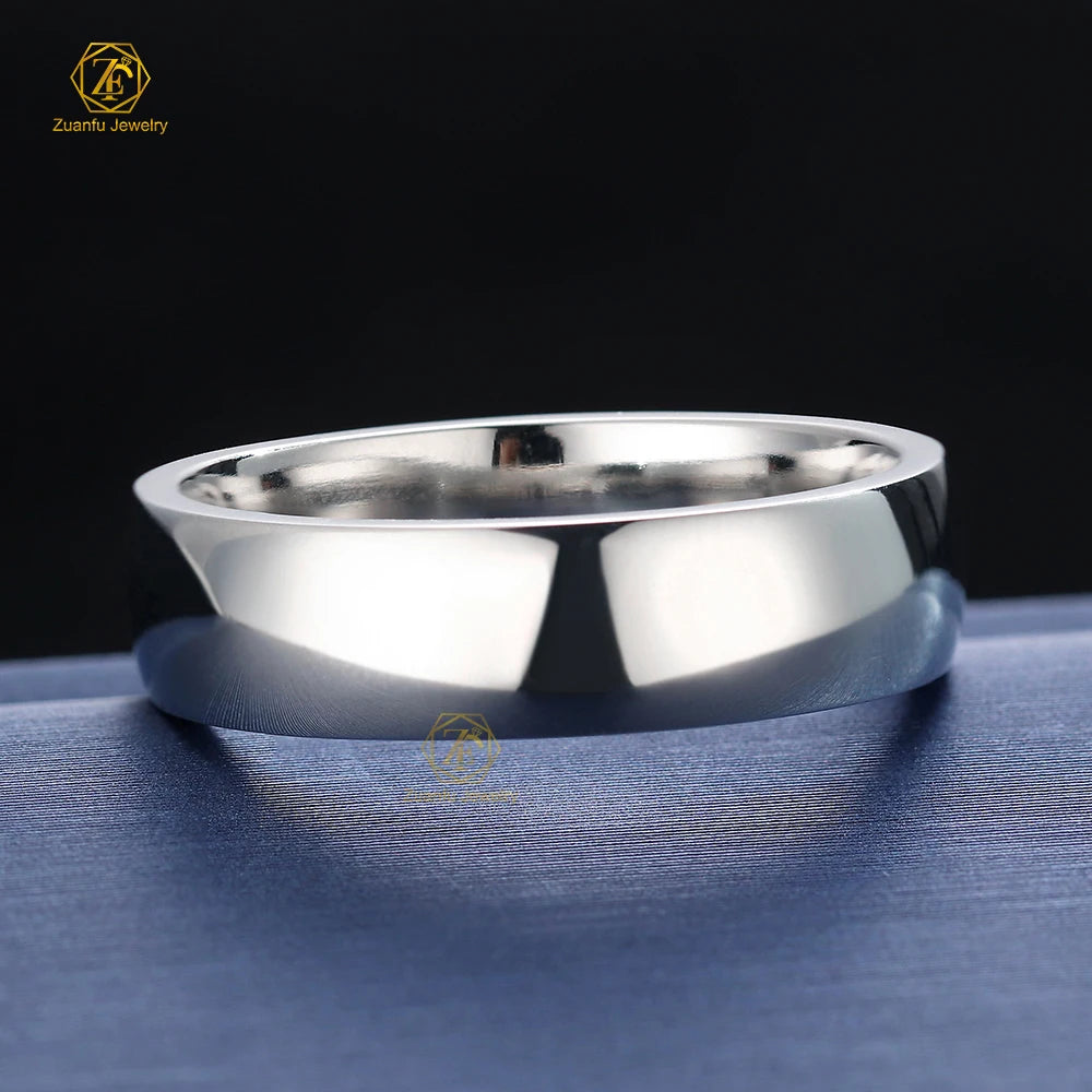 Fashion Trendy 925 Sterling Silver Ring 6Mm Width Full Size Blanks Popular Ring for Men