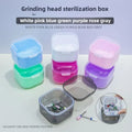 Square Double-layer Storage Case Cleaning Nail Tools Filtering Nail Drill Bits Soaking Disinfection Box
