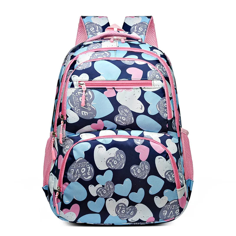 Large Capacity Lightweight Student Schoolbag Kids Shoulder Bag Printed Cartoon Leisure Backpack for Outdoor School Travel
