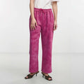 Drawstring Elastic Closure Trousers Acid Wash Women's Vintage Jogger Waistband Pants