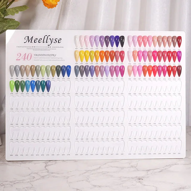 High Quality Professional Salon Nail Art Gel Color Card 160/200/240 Colors Design Display Book Wholesale Minimum Order 10 Pcs
