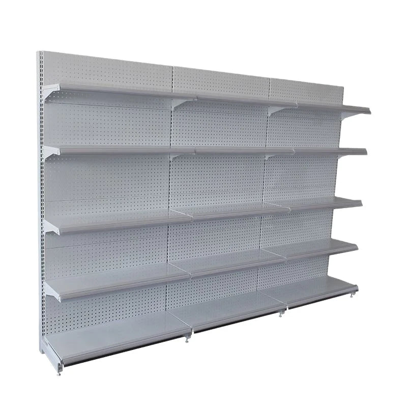Single-sided Metal Perforated Shelf Supermarket Shelves Grocery Store Racks Shelf