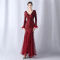 31613# New 2024 Mesh Bead High-end Evening Dress