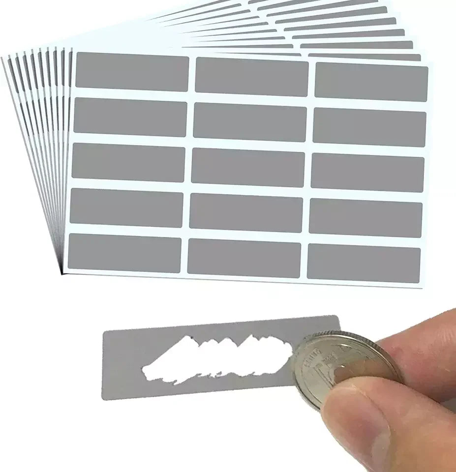 Wholesale Custom High Quality Scratch Off Stickers Anti-Counterfeit Stickers Silver Round Scratch Off Labels