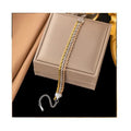 Popular Gold Stainless Steel Wide Bracelet Silver Layer Twist Chain Bracelet for Women Birthday Party Dance Jewelry Gift