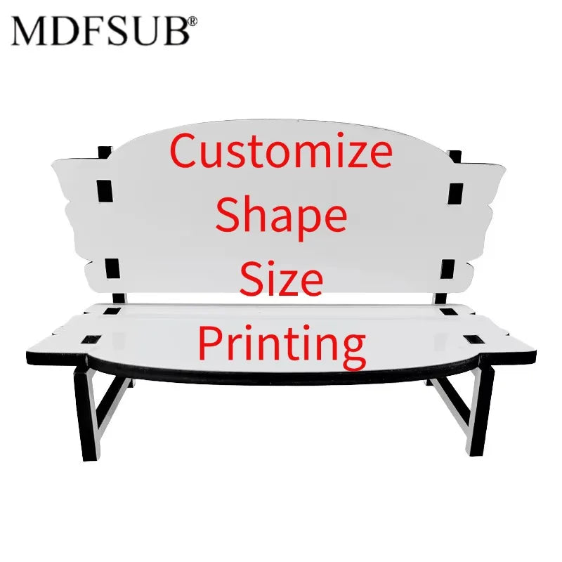 MDFSUB Holiday Decor Painted Photo Plaques and Memorial Bench Blank MDF Sublimation Technique for Personalized Design