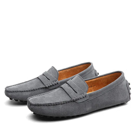 Male Large Sizes Sneakers Luxury slip on Mens Driving Shoes Genuine Leather Loafers