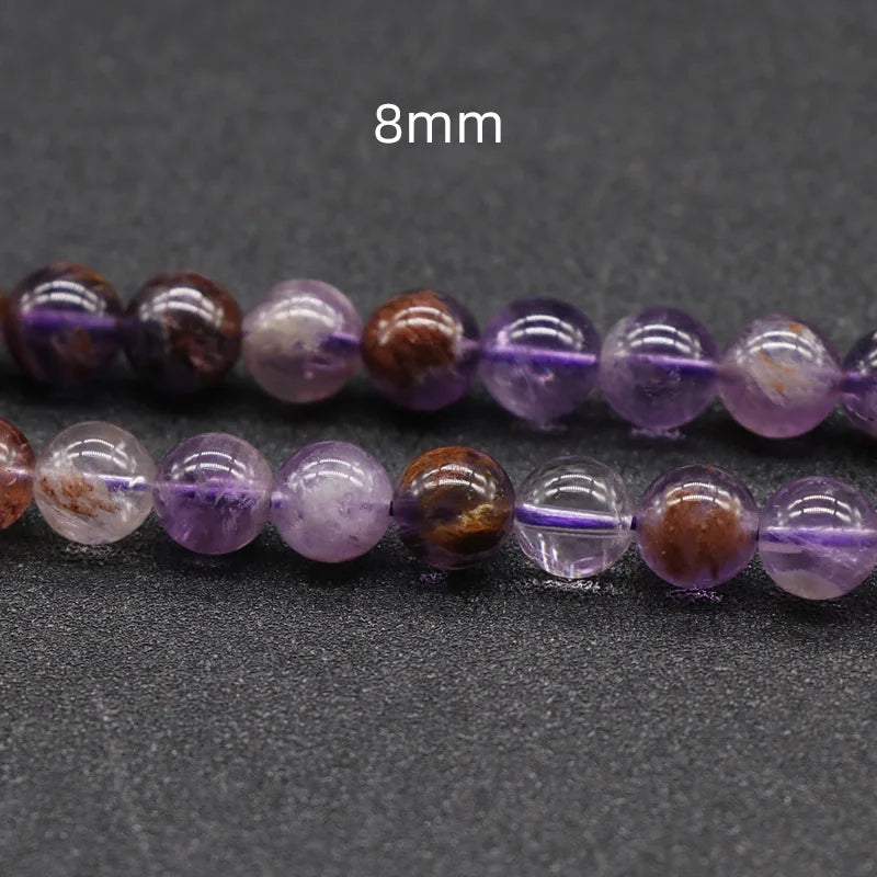 DIY Good Quality Phantom Amethyst beads about 10mm jewelry ball Aquamarine gemstone Sphere for pendant crystal jewelry