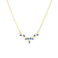 Fashion Jewelry 925 Sterling Silver Zircon Necklace Leaves Leaf Antlers Deer Shape Diamond Gold Plated Necklaces for Women