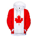 Fitspi Casual Sweatshirt Canada American Flag 3d Printed Couple Hooded Sweater Men's Hoodie Custom Wholesale