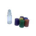 Clear Glass Lip Gloss Roller Bottle 5ml 10ml Thick Bottom with Plastic Colorful Lid for Cosmetics Perfume and Essential Oils