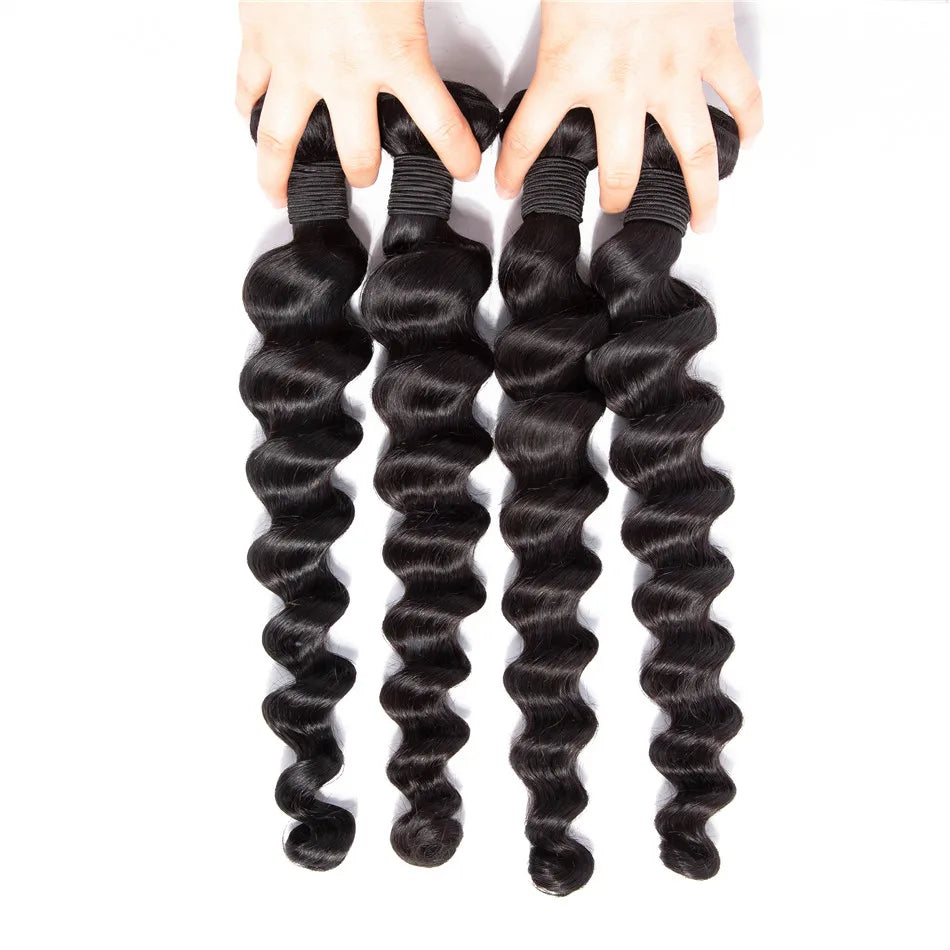 30 Inch Brazilian Loose Deep Human Hair Extension Bundles Cuticle Aligned Wholesale Hair Vendor Double Drawn Sample Available MegaBDM