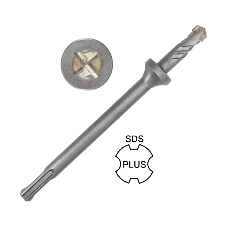 SDS Plus Hammer Drill Stop Bits with 4 Cutter and Depth Stop Collar for Mini Drop in Anchors