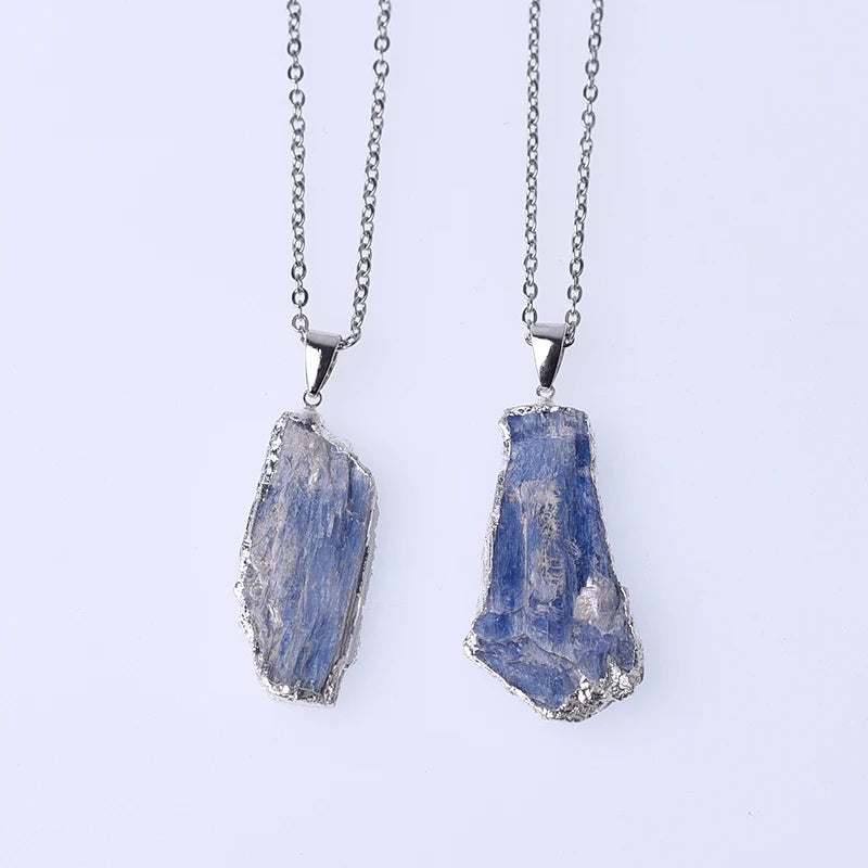 Wholesale Natural Blue Kyanite Cyanite Pendants for Unisex Necklace Making Findings MegaBDM