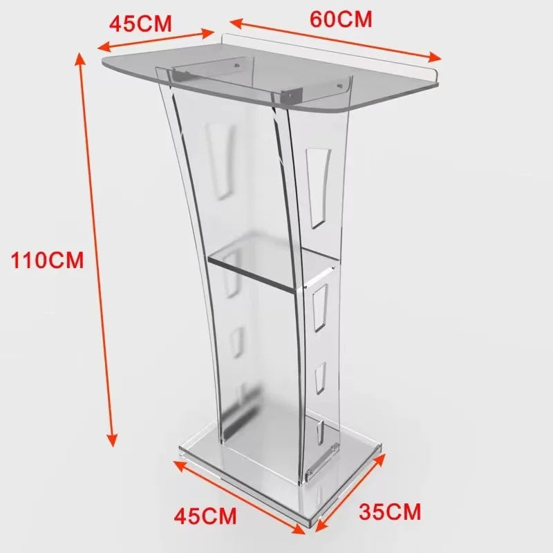 Acrylic Podium Church Podiums Transparent Carton School Outdoor Modern Commercial Furniture