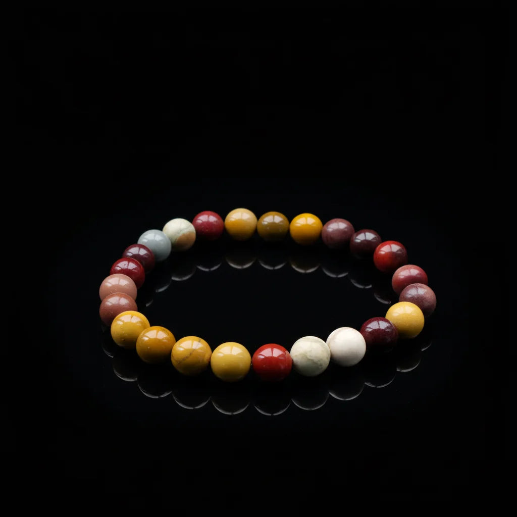 Natural Mookaite Jasper Energy Stone Bracelets Yoga Beaded Bracelets for Women