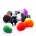 Colorful Nylon Nail Art Tools Dust Clean Brush Round Shape Cute Style Plastic Handle