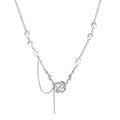 Wuqie Fashion Sterling  Silver Jewelry for Women Rolo Chain with Different Shaped Baroque Freshwater Pearl Necklace