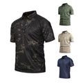 Wholesale T-shirt Men's Outdoor Sports Tactics Polo Shirt Lapel Short Sleeve Summer Camo Quick Dry T Shirt