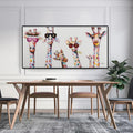 Nordic Children's Room Home Decoration Wall Art Canvas Painting Cute Cartoon Giraffes Poster Print Canvas Art Pictures