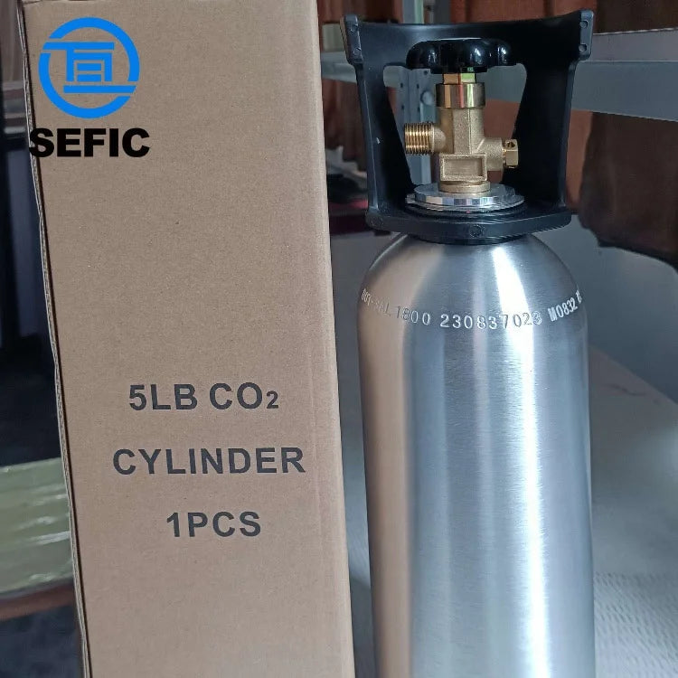 2.5lb 5lb 10lb 15lb 20lb Dot3al New Portable Refill Aluminum Co2 Tank Cylinder