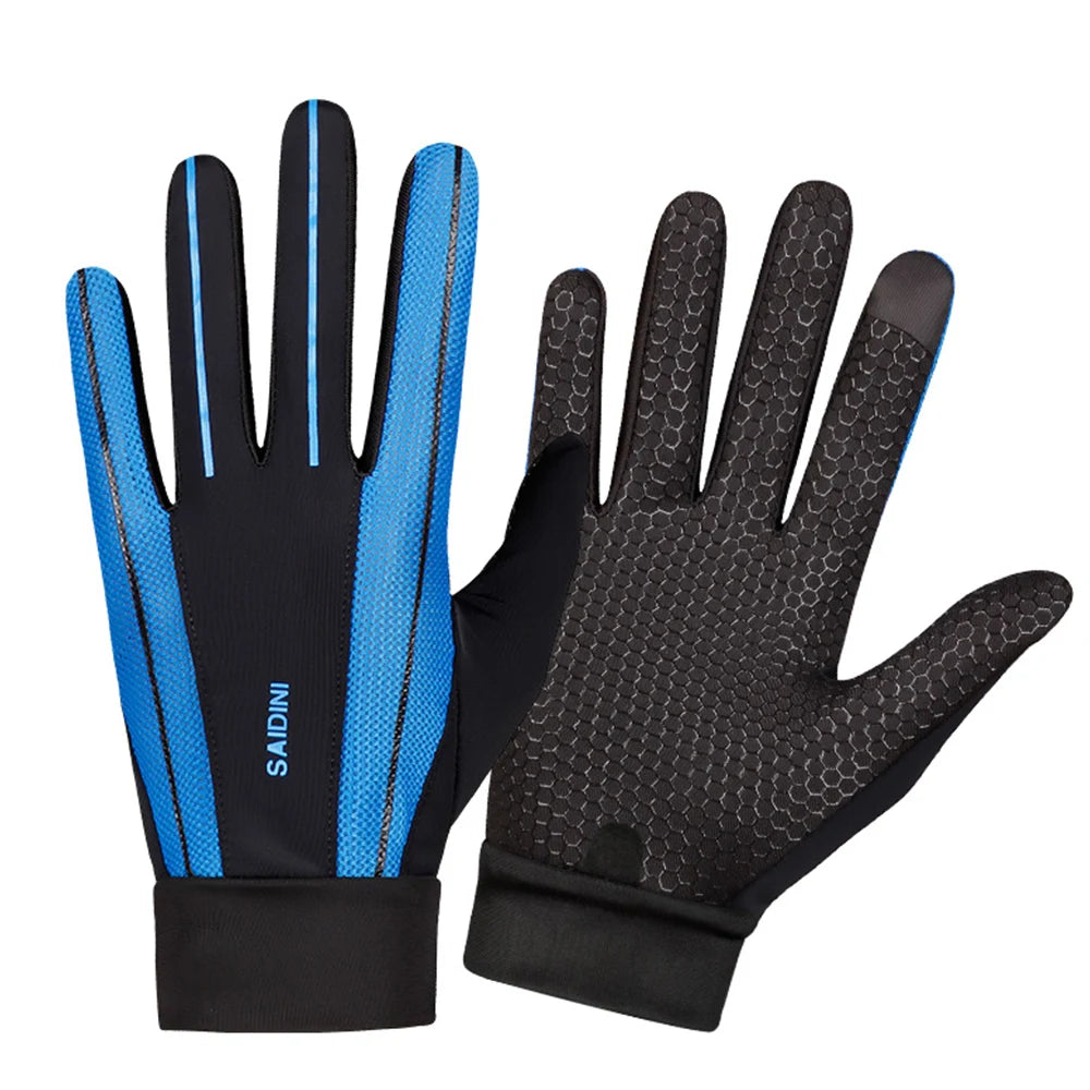 Breathable Full Finger Mesh Sports Summer Bicycle Cycling Gloves