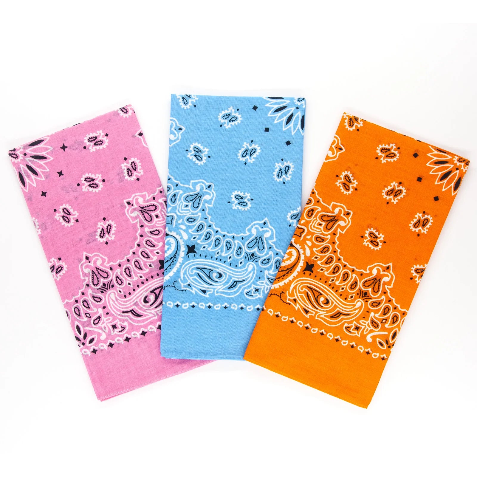 Wholesale 21-Inch Square Cotton Bandanas Custom Double Sided Screen Printed Multi-Use Retro Bandanas Headscarf for Women Men