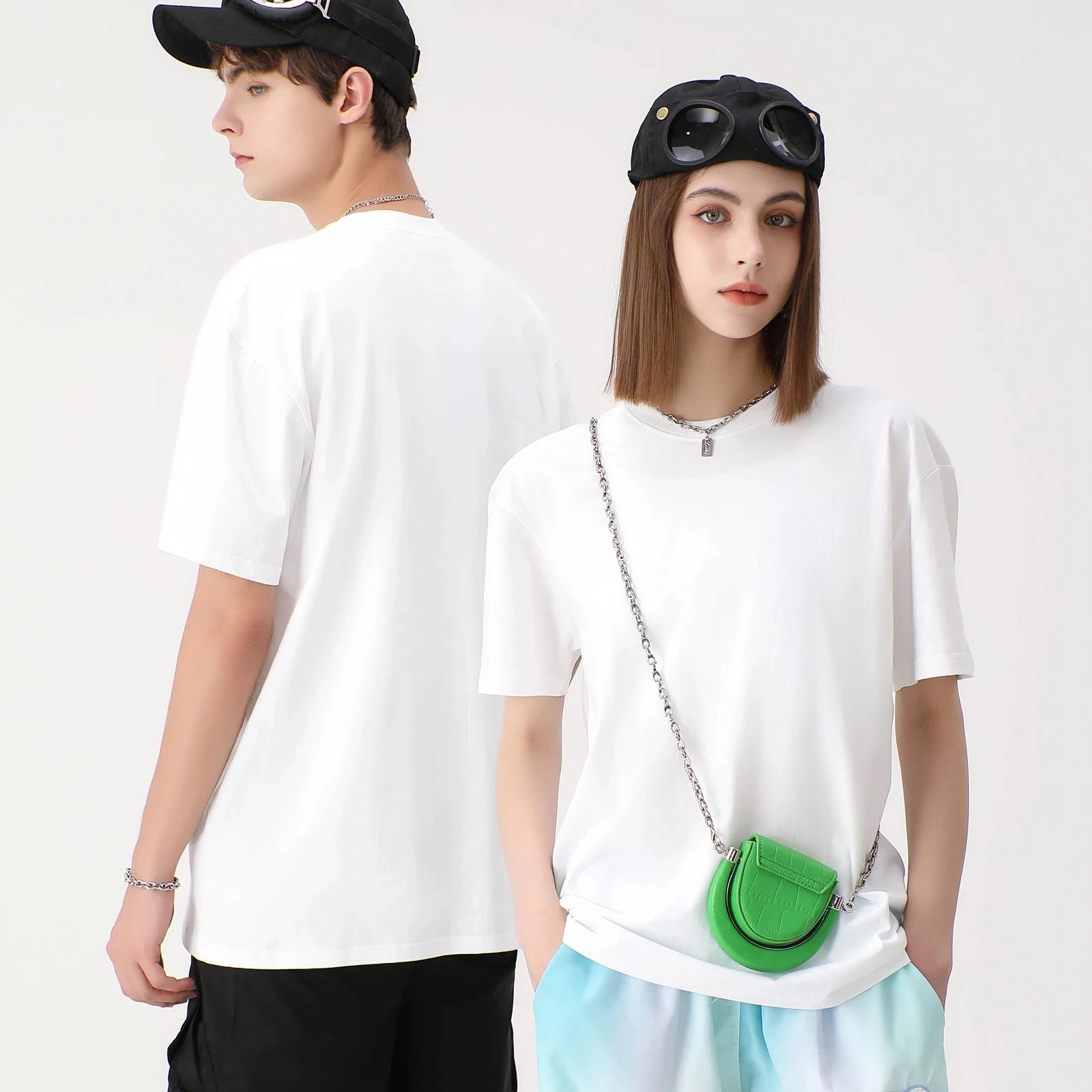 Custom t Shirt Wholesale 100% Cotton 230G Women Plain Unisex Blank Oversize Casual White Tshirts