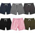 Heavy Cotton Elastic Waist Casual Comfortable Drawstring String Pockets Workout Athletic Gym Summer Beach Shorts Men's Shorts