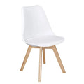 Modern Style Chair Nordic Design Pu Cushion Dining Chair With Wooden Leg for Dinning Room