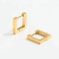 Fenny Minimalist Geometric Square Huggie Earring Fast Delivary Non Tarnish Wholesale Stainless Steel Ladies Jewelry