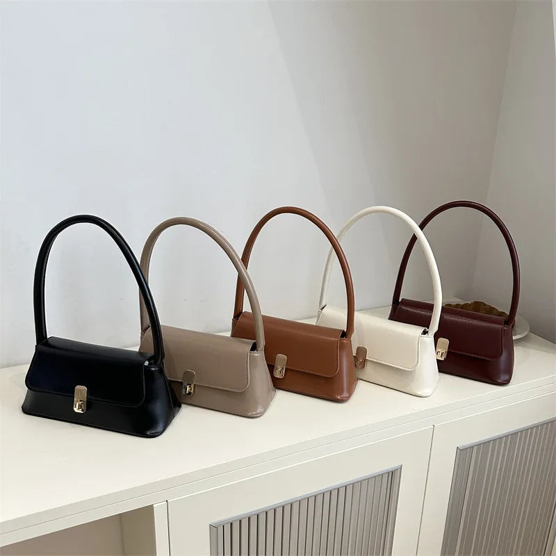 2024 New Fashion Trendy French Style Retro Lady's PU Crossbody Bags for Women Autumn Winter