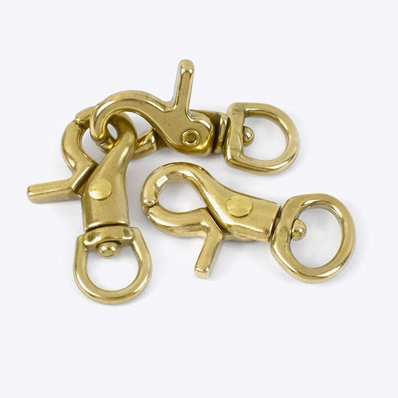 Deepeel AP555 8-25mm Handbag Hardware Accessories Brass Dog Buckle Keychain Clasp Copper Swivel Lobster Hook for Bag Strap Chain