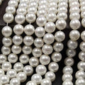 Top Quality 8mm Round Real White Shell Pearl for Necklace and Bracelet Handmade DIY Jewelry