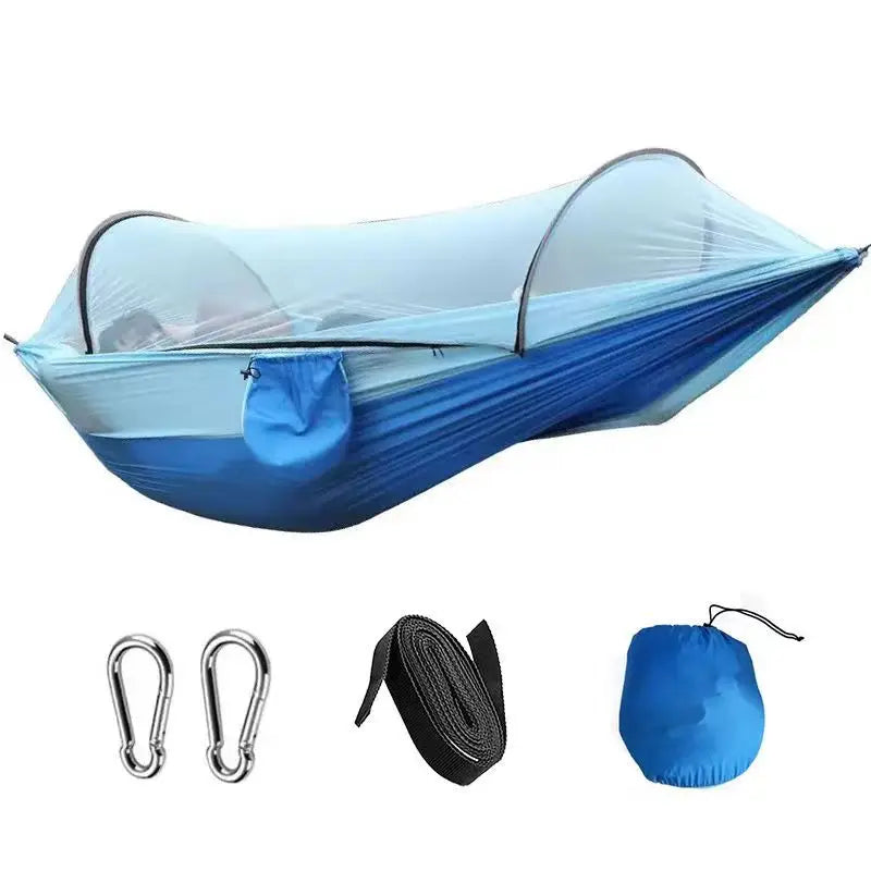 MINGCHAN OEM ODM Accepted Durable Parachute Nylon Tree Jungle Camping Hammock With Mosquito Net for Outdoor Hiking