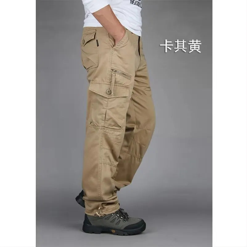 New Multifunctional Outdoor Casual Pants for Men Work Pants with Multiple Pockets Loose Fit for Hiking and Tourism