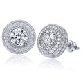 Luster Jewelry Dazzling Fashion Moissanite Diamond Hip Hop Style Round Cut S925 Earrings for Men