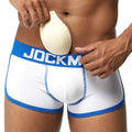 For Breathable Knitted Men's Underwear Solid Color Cotton Fabric Low Waist Boxer Briefs Push Cup Liner