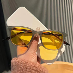 Trendy Sunglasses for Women 2024 Fashion Women Luxury Vintage Shade Gradient Sunglasses Men Square Sunglasses